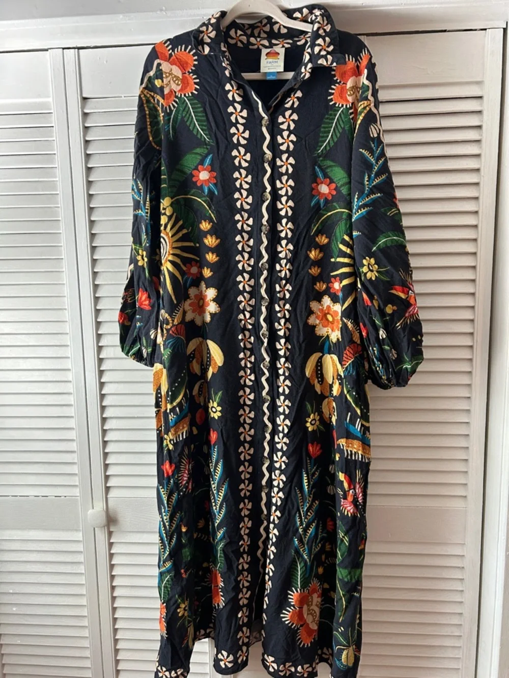 Farm Rio Anthropology button down floral shirt dress - Picture 4 of 6